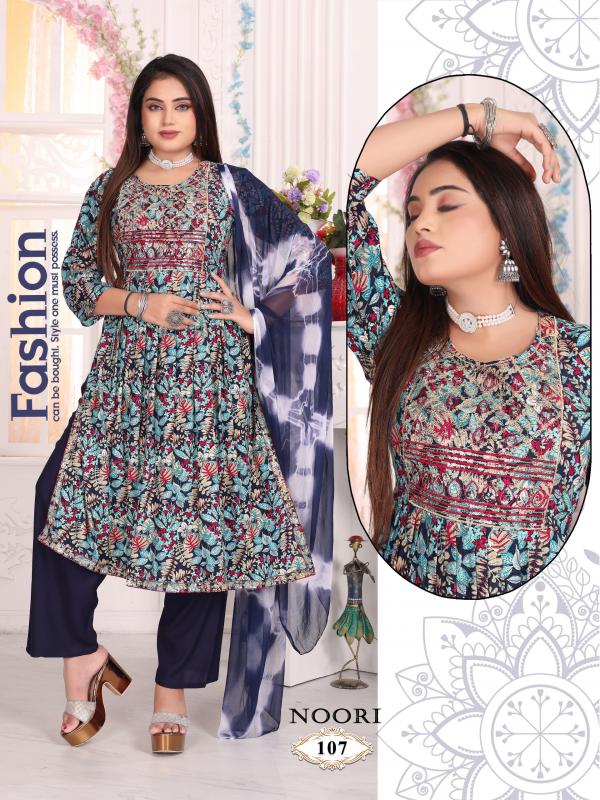 Ft Noori Vol 1 Rayon Printed Kurti Bottom With Dupatta